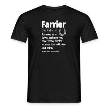 Farrier Horseshoe Horseshoeing - Men's T-Shirt - black - Front - AI Model Male 178 light (178cm)