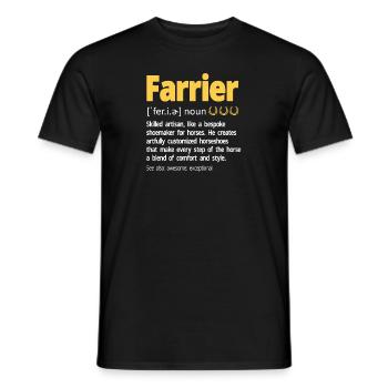 Farrier Horseshoe Horseshoeing - Men's T-Shirt - black - Front - AI Model Male 178 light (178cm)
