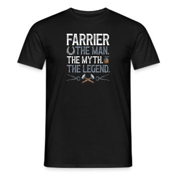 Farrier Horseshoe Horseshoeing - Men's T-Shirt - black - Front - AI Model Male 178 light (178cm)