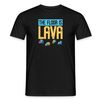 The ground is lava bouldering - Men's T-Shirt - black - Front - AI Model Male 178 light (178cm)