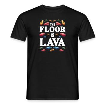 The ground is lava bouldering - Men's T-Shirt - black - Front - AI Model Male 178 light (178cm)