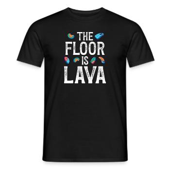 The ground is lava bouldering - Men's T-Shirt - black - Front - AI Model Male 178 light (178cm)