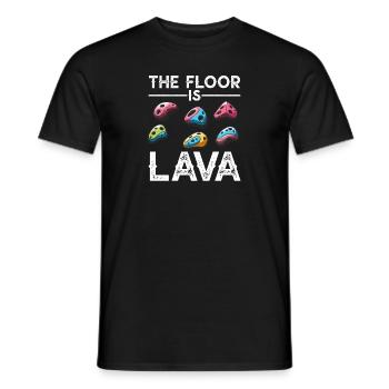 The ground is lava bouldering - Men's T-Shirt - black - Front - AI Model Male 178 light (178cm)