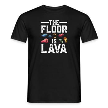 The ground is lava bouldering - Men's T-Shirt - black - Front - AI Model Male 178 light (178cm)