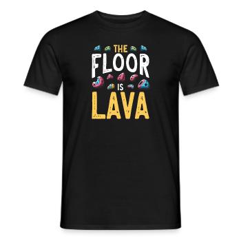The ground is lava bouldering - Men's T-Shirt - black - Front - AI Model Male 178 light (178cm)