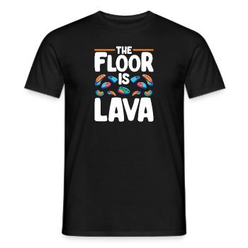 The ground is lava bouldering - Men's T-Shirt - black - Front - AI Model Male 178 light (178cm)