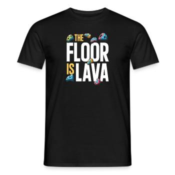 The ground is lava bouldering - Men's T-Shirt - black - Front - AI Model Male 178 light (178cm)