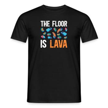 The ground is lava bouldering - Men's T-Shirt - black - Front - AI Model Male 178 light (178cm)
