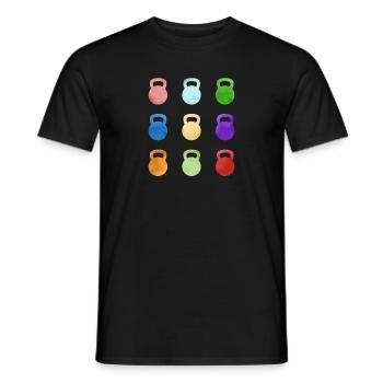 Kettlebell Workout Entraînement de fitness - T-shirt homme - noir - Devant - AI Model Male 178 light (178cm)