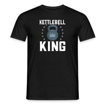 Kettlebell Workout Entraînement de fitness - T-shirt homme - noir - Devant - AI Model Male 178 light (178cm)