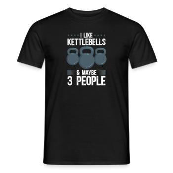 Kettlebell Workout Entraînement de fitness - T-shirt homme - noir - Devant - AI Model Male 178 light (178cm)