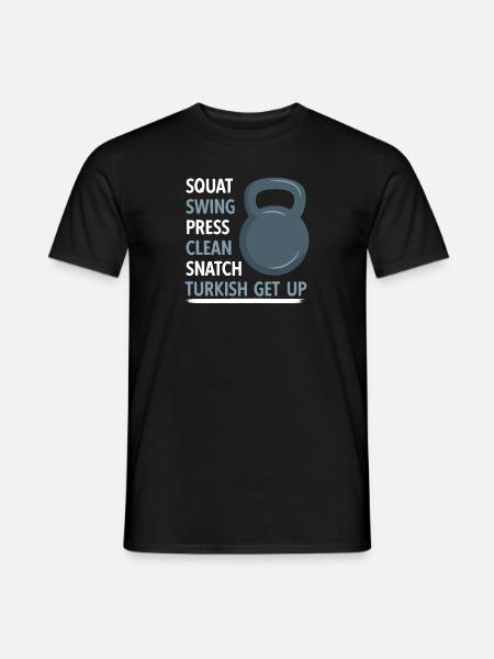 Kettlebell Workout Fitness Training - Men's T-Shirt - black