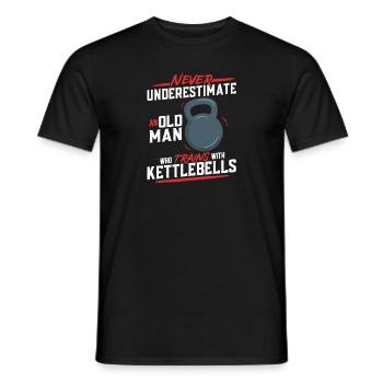 Kettlebell Workout Entraînement de fitness - T-shirt homme - noir - Devant - AI Model Male 178 light (178cm)