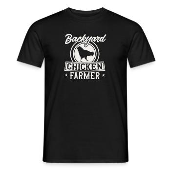 chicken breeder rooster hen backyard chickens - Men's T-Shirt - black - Front - AI Model Male 178 light (178cm)