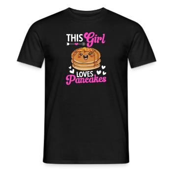 Pancake Breakfast Pancakes - Men's T-Shirt - black - Front - AI Model Male 178 light (178cm)