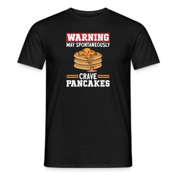 Pancake Frühstück Pfannkuchen - Männer T-Shirt - Schwarz - Vorne - AI Model Male 178 light (178cm)