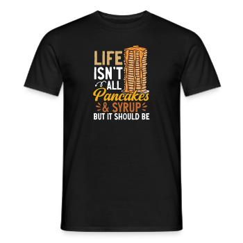Pancake Breakfast Pancakes - Men's T-Shirt - black - Front - AI Model Male 178 light (178cm)