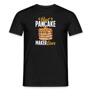 Pancake Breakfast Pancakes - Men's T-Shirt - black - Front - AI Model Male 178 light (178cm)