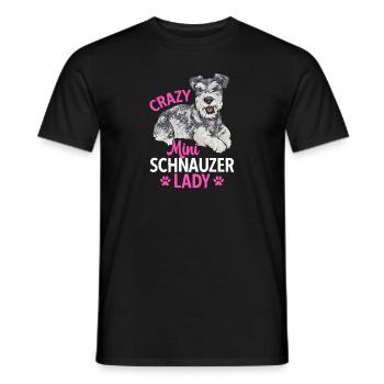 Schnauzer nain Chien Schnauzer - T-shirt homme - noir - Devant - AI Model Male 178 light (178cm)