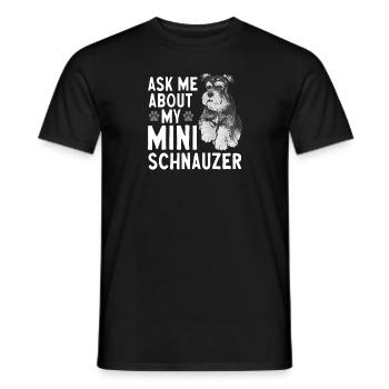 Schnauzer nain Chien Schnauzer - T-shirt homme - noir - Devant - AI Model Male 178 light (178cm)