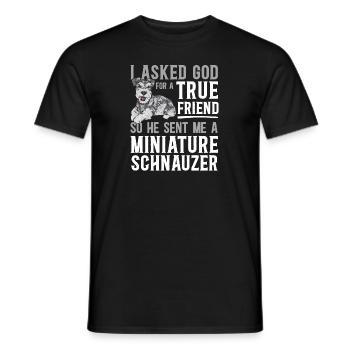 Schnauzer nain Chien Schnauzer - T-shirt homme - noir - Devant - AI Model Male 178 light (178cm)