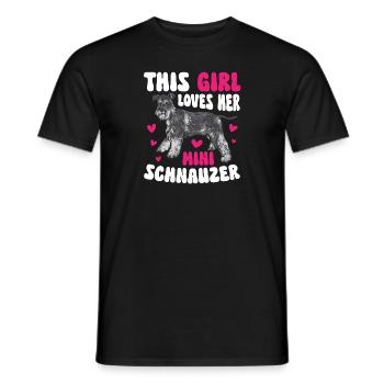 Schnauzer nain Chien Schnauzer - T-shirt homme - noir - Devant - AI Model Male 178 light (178cm)