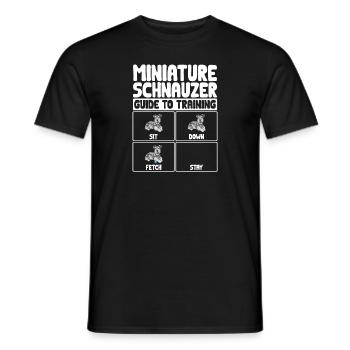 Schnauzer nain Chien Schnauzer - T-shirt homme - noir - Devant - AI Model Male 178 light (178cm)