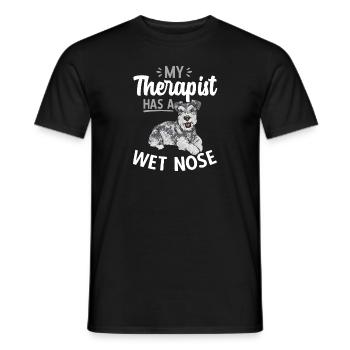 Schnauzer nain Chien Schnauzer - T-shirt homme - noir - Devant - AI Model Male 178 light (178cm)