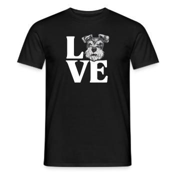 Schnauzer nain Chien Schnauzer - T-shirt homme - noir - Devant - AI Model Male 178 light (178cm)