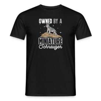 Schnauzer nain Chien Schnauzer - T-shirt homme - noir - Devant - AI Model Male 178 light (178cm)