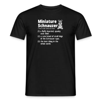 Schnauzer nain Chien Schnauzer - T-shirt homme - noir - Devant - AI Model Male 178 light (178cm)