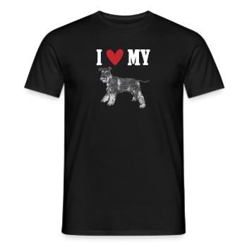 Schnauzer nain Chien Schnauzer - T-shirt homme - noir - Devant - AI Model Male 178 light (178cm)