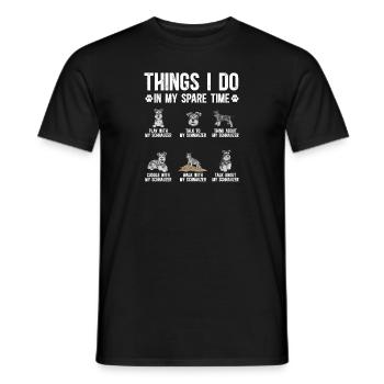 Zwergschnauzer Hund Schnauzer - Männer T-Shirt - Schwarz - Vorne - AI Model Male 178 light (178cm)