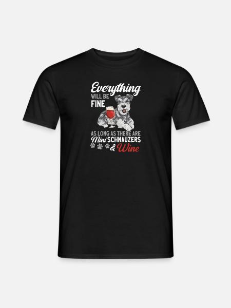 Schnauzer nain Chien Schnauzer - T-shirt homme - noir