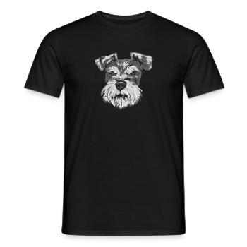 Schnauzer nain Chien Schnauzer - T-shirt homme - noir - Devant - AI Model Male 178 light (178cm)