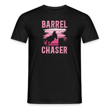 Rodeo Barrel Racing Pferd - Männer T-Shirt - Schwarz - Vorne - AI Model Male 178 light (178cm)
