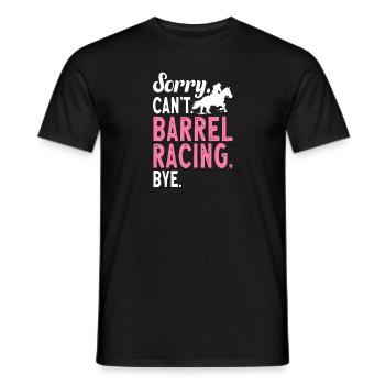 Cheval de course de barils de rodéo - T-shirt homme - noir - Devant - AI Model Male 178 light (178cm)