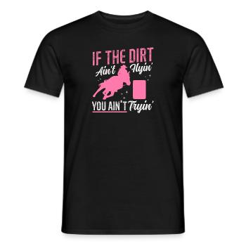 Cheval de course de barils de rodéo - T-shirt homme - noir - Devant - AI Model Male 178 light (178cm)