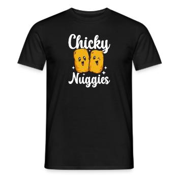Chicken Nugget Liebhaber Chicken Nuggets - Männer T-Shirt - Schwarz - Vorne - AI Model Male 178 light (178cm)