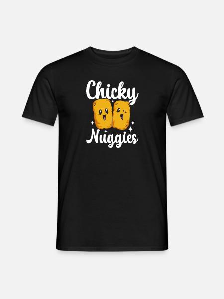 Chicken Nugget Liebhaber Chicken Nuggets - T-shirt herr - svart