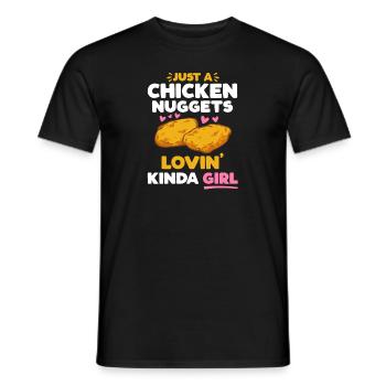 Chicken Nugget Liebhaber Chicken Nuggets - Männer T-Shirt - Schwarz - Vorne - AI Model Male 178 light (178cm)