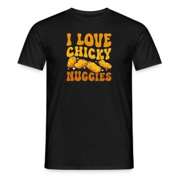 Chicken Nugget Lover Chicken Nuggets - Men's T-Shirt - black - Front - AI Model Male 178 light (178cm)