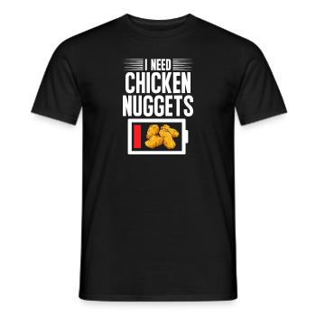 Chicken Nugget Liebhaber Chicken Nuggets - Männer T-Shirt - Schwarz - Vorne - AI Model Male 178 light (178cm)