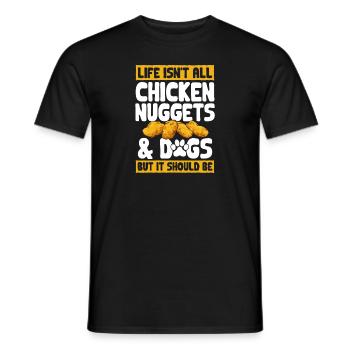 Chicken Nugget Liebhaber Chicken Nuggets - Männer T-Shirt - Schwarz - Vorne - AI Model Male 178 light (178cm)