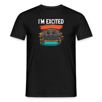 Black Rain Frog Breviceps Fuscus Frog - Men's T-Shirt - black - Front - AI Model Male 178 light (178cm)