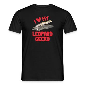 Leopard Gecko Reptile Pet Gecko - Men's T-Shirt - black - Front - AI Model Male 178 light (178cm)