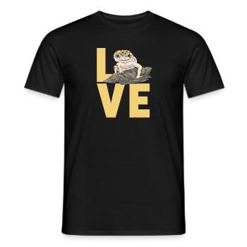 Leopardgecko Reptil Haustier Gecko - Männer T-Shirt - Schwarz - Vorne - AI Model Male 178 light (178cm)