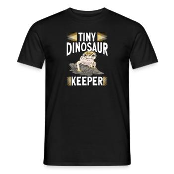 Leopardgecko Reptil Haustier Gecko - Männer T-Shirt - Schwarz - Vorne - AI Model Male 178 light (178cm)