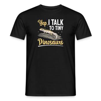Leopardgecko Reptil Haustier Gecko - Männer T-Shirt - Schwarz - Vorne - AI Model Male 178 light (178cm)