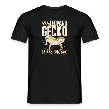 Leopard Gecko Reptile Pet Gecko - Men's T-Shirt - black - Front - AI Model Male 178 light (178cm)